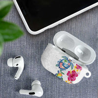 Hawaiian Abstract Art Turtles AirPods Case with Plumeria and Hibiscus LT03 - Polynesian Pride