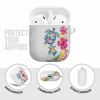 Hawaiian Abstract Art Turtles AirPods Case with Plumeria and Hibiscus LT03 - Polynesian Pride