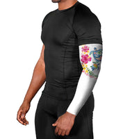 Hawaiian Abstract Art Turtles Arm Sleeves with Plumeria and Hibiscus - Polynesian Pride