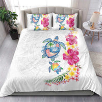 Hawaiian Abstract Art Turtles Bedding Set with Plumeria and Hibiscus - Polynesian Pride