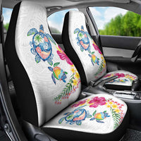 Hawaiian Abstract Art Turtles Car Seat Cover with Plumeria and Hibiscus LT03 - Polynesian Pride