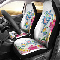 Hawaiian Abstract Art Turtles Car Seat Cover with Plumeria and Hibiscus LT03 - Polynesian Pride