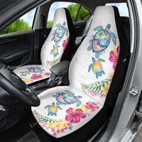 Hawaiian Abstract Art Turtles Car Seat Cover with Plumeria and Hibiscus LT03 - Polynesian Pride