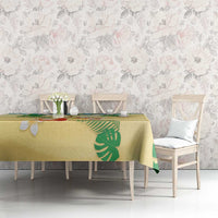 Hawaiian Mele Kalikimaka Tablecloth Tropical Plumeria and Lei Funny Santa Beach LT03 - Polynesian Pride