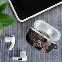 Hawaiian Plumeria and Hibiscus with Turtles AirPods Case Polynesian Art Grayscale LT03 - Polynesian Pride