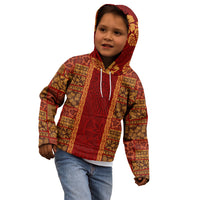 Hawaii Style Hibiscus and Tribal Element Fabric Patchwork Kid Hoodie LT03 - Polynesian Pride
