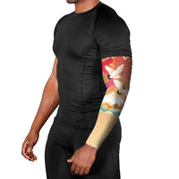 Hawaiian and Japanese Culture Together Arm Sleeves Kakau Art Tattoo with Cranes and Sakura Spring Vibe - Polynesian Pride