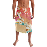 Hawaiian and Japanese Culture Together Lavalava Kakau Art Tattoo with Cranes and Sakura Spring Vibe - Polynesian Pride