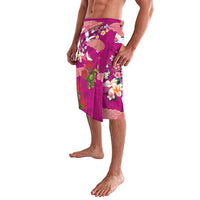 Hawaiian and Japanese Culture Together Lavalava Pink Ohia Lehua Plumeria and Sakura Blooming - Polynesian Pride