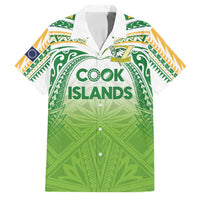 Custom Cook Islands Rugby League Family Matching Mermaid Dress and Hawaiian Shirt Tatau Tribal Motifs-Light Green Color - Polynesian Pride