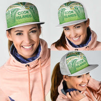 Cook Islands Rugby League Mesh Trucker Cap Tatau Tribal Motifs-Light Green Color LT03 - Polynesian Pride