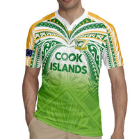 Custom Cook Islands Rugby League Rugby Jersey Tatau Tribal Motifs-Light Green Color - Polynesian Pride