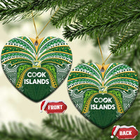 Cook Islands Rugby League Ceramic Ornament Tatau Tribal Motifs-Dark Green Color - Polynesian Pride