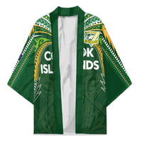 Custom Cook Islands Rugby League Kimono Tatau Tribal Motifs-Dark Green Color - Polynesian Pride