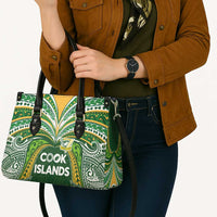Cook Islands Rugby League Leather Bag Tatau Tribal Motifs-Dark Green Color - Polynesian Pride
