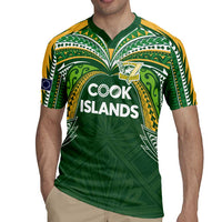Custom Cook Islands Rugby League Rugby Jersey Tatau Tribal Motifs-Dark Green Color - Polynesian Pride
