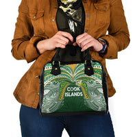 Cook Islands Rugby League Shoulder Handbag Tatau Tribal Motifs-Dark Green Color - Polynesian Pride