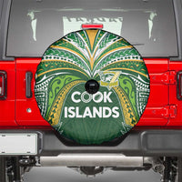 Cook Islands Rugby League Spare Tire Cover Tatau Tribal Motifs-Dark Green Color - Polynesian Pride