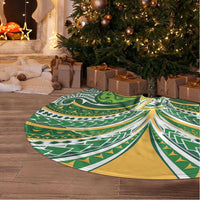 Cook Islands Rugby League Tree Skirt Tatau Tribal Motifs-Dark Green Color - Polynesian Pride
