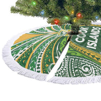 Cook Islands Rugby League Tree Skirt Tatau Tribal Motifs-Dark Green Color - Polynesian Pride