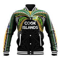 Custom Cook Islands Rugby League Baseball Jacket Tatau Tribal Motifs-Black Color LT03 Unisex Black - Polynesian Pride