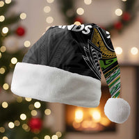 Cook Islands Rugby League Christmas Santa Hat Tatau Tribal Motifs-Black Color - Polynesian Pride