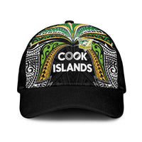 Cook Islands Rugby League Classic Cap Tatau Tribal Motifs-Black Color - Polynesian Pride