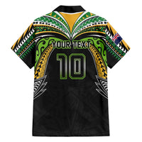Custom Cook Islands Rugby League Family Matching Mermaid Dress and Hawaiian Shirt Tatau Tribal Motifs-Black Color - Polynesian Pride