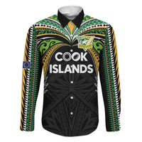 Custom Cook Islands Rugby League Family Matching Summer Maxi Dress and Hawaiian Shirt Tatau Tribal Motifs-Black Color - Polynesian Pride