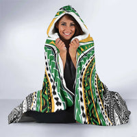 Cook Islands Rugby League Hooded Blanket Tatau Tribal Motifs-Black Color - Polynesian Pride