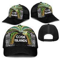 Cook Islands Rugby League Mesh Trucker Cap Tatau Tribal Motifs-Black Color LT03 - Polynesian Pride