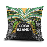 Cook Islands Rugby League Pillow Cover Tatau Tribal Motifs-Black Color - Polynesian Pride