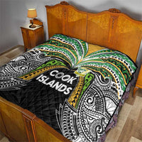 Cook Islands Rugby League Quilt Tatau Tribal Motifs-Black Color - Polynesian Pride