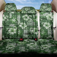 Hawaiian Quilt Pattern Back Car Seat Cover Hibiscus and Tribal Element Vintage Green Vibe LT03 One Size Green - Polynesian Pride