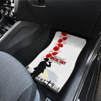 Tokelau ANZAC Day Car Mats Lest We Forget Red Poppy Flowers and Soldier LT03 - Polynesian Pride