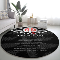 New Zealand ANZAC Day Round Carpet Lest We Forget Haka Dance Respect LT03 - Polynesian Pride