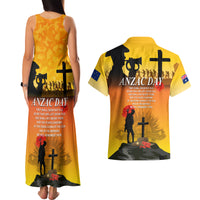New Zealand and Australia ANZAC Day Couples Matching Tank Maxi Dress and Hawaiian Shirt Gallipoli Lest We Forget LT03 - Polynesian Pride