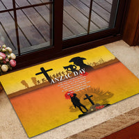 New Zealand and Australia ANZAC Day Rubber Doormat Gallipoli Lest We Forget LT03 - Polynesian Pride