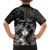 Custom New Zealand Women's Day Hawaiian Shirt Maori Tribal Girl and Silver Fern Pattern LT03 - Polynesian Pride