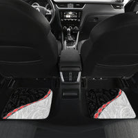 New Zealand Car Mats Manaia Fern and Koru Maori Pattern LT03 Set 2pcs - Back Black - Polynesian Pride
