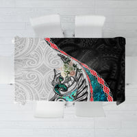 New Zealand Tablecloth Manaia Fern and Koru Maori Pattern