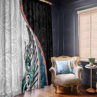 New Zealand Window Curtain Manaia Fern and Koru Maori Pattern LT03 - Polynesian Pride