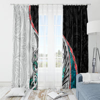 New Zealand Window Curtain Manaia Fern and Koru Maori Pattern LT03 - Polynesian Pride