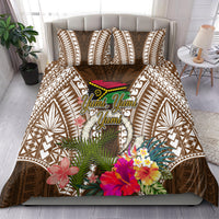 Vanuatu Selebretem 44th Indipendens Dei Bedding Set Yumi Pig Tusk and Namele Fern LT03 - Polynesian Pride