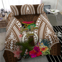 Vanuatu Selebretem 44th Indipendens Dei Bedding Set Yumi Pig Tusk and Namele Fern LT03 - Polynesian Pride