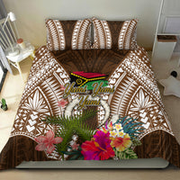 Vanuatu Selebretem 44th Indipendens Dei Bedding Set Yumi Pig Tusk and Namele Fern LT03 - Polynesian Pride