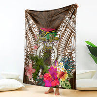 Vanuatu Selebretem 44th Indipendens Dei Blanket Yumi Pig Tusk and Namele Fern LT03 - Polynesian Pride