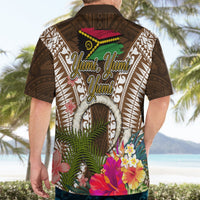Vanuatu Selebretem 44th Indipendens Dei Hawaiian Shirt Yumi Pig Tusk and Namele Fern LT03 - Polynesian Pride