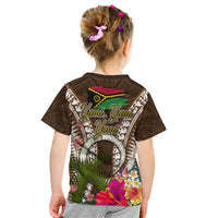 Vanuatu Selebretem 44th Indipendens Dei Kid T Shirt Yumi Pig Tusk and Namele Fern