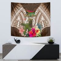 Vanuatu Selebretem 44th Indipendens Dei Tapestry Yumi Pig Tusk and Namele Fern LT03 - Polynesian Pride